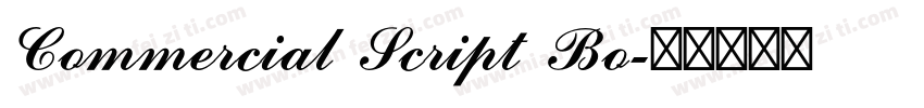Commercial Script Bo字体转换
